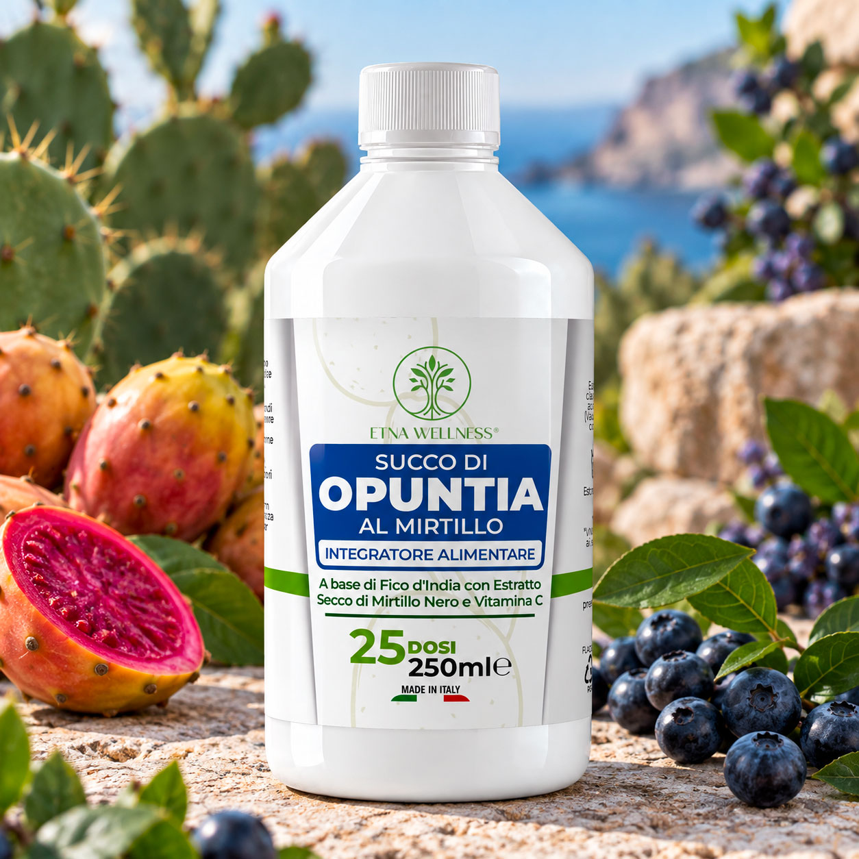 Succo di opuntia al mirtillo - 250 ml
